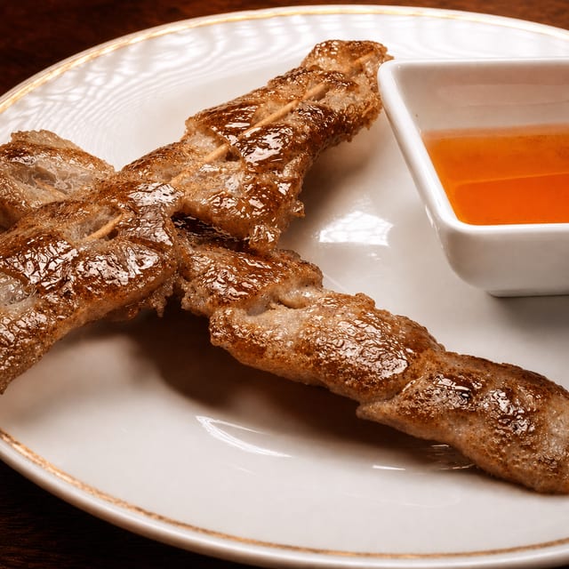 Ginger Garlic Pork Sticks.